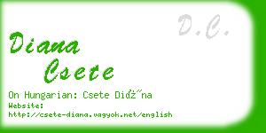 diana csete business card